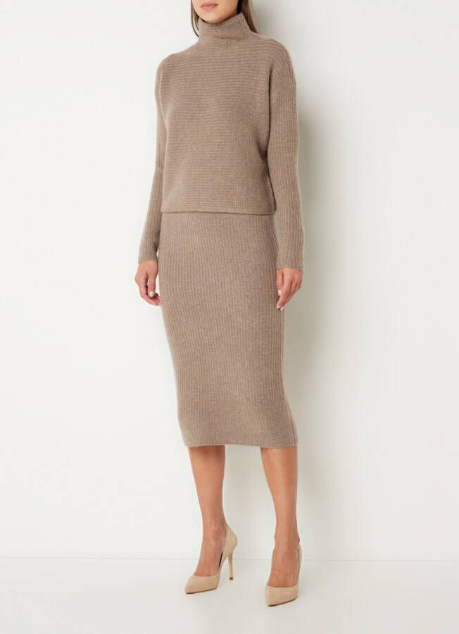 Ralph Lauren Grofgebreide midi kokerrok in kasjmierblend
