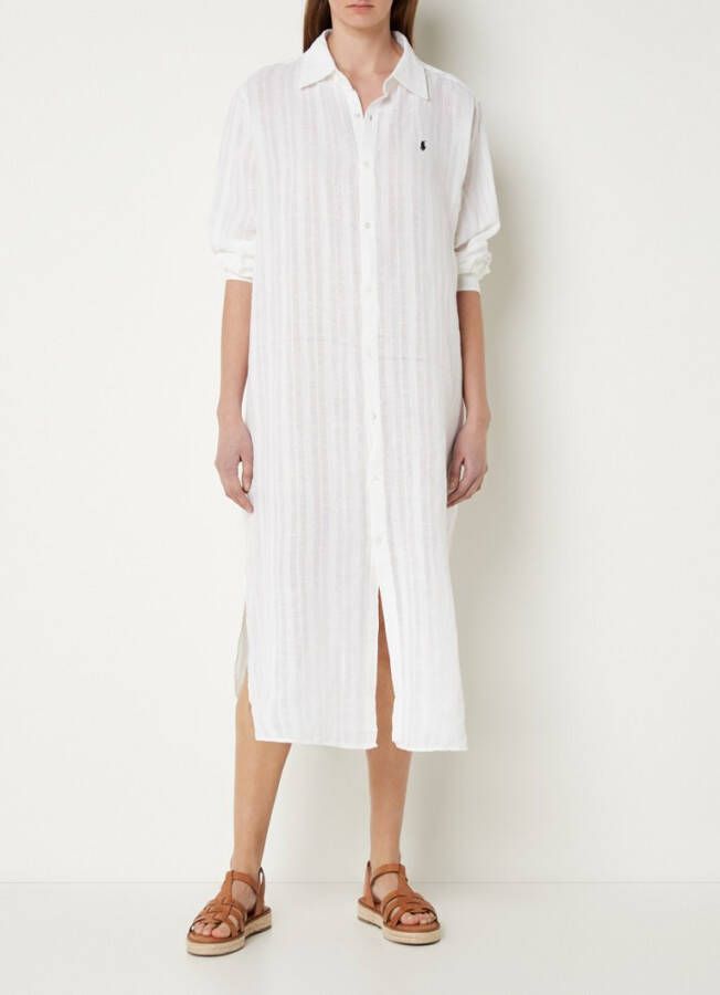 Ralph Lauren Maxi blousejurk in linnenblend