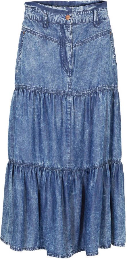 bonprix Midi strokenrok van lyocell