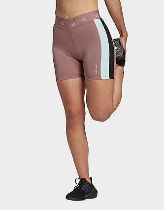 Adidas Hyperglam Training Techfit Korte Legging Purple Dames