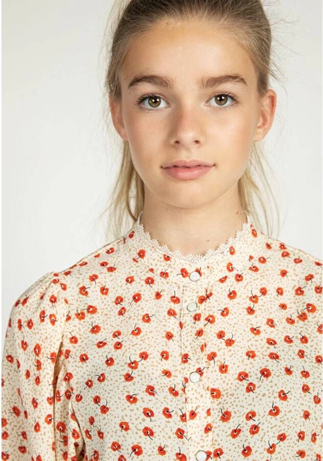 AI&KO ! Meisjes Blouse Lange Mouw -- All Over Print Polyester
