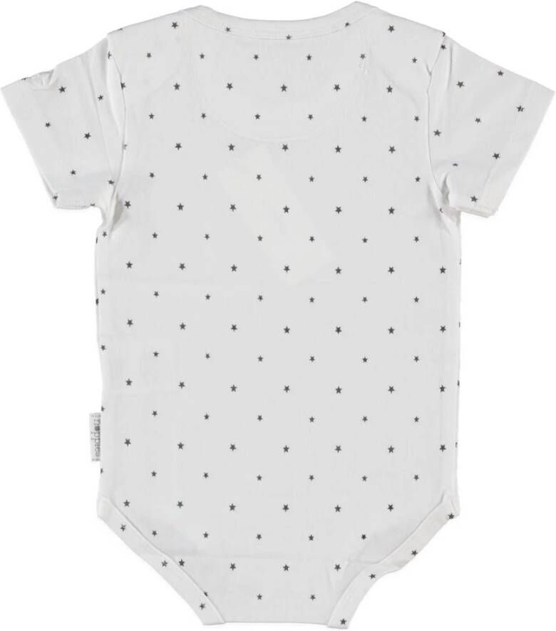 Noppies ! Unisex Romper Korte Mouw Maat 56 Wit Katoen/elasthan