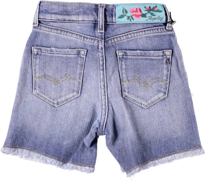 Replay meisjes jeansshort SG9615.050.529520 blauw