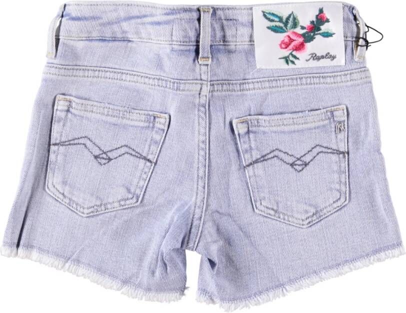 Replay meisjes jeansshort SG9616.050.455527 blauw