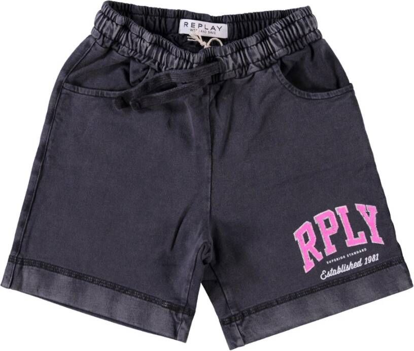 Replay meisjes sweatshort SG9613.051.22990M zwart