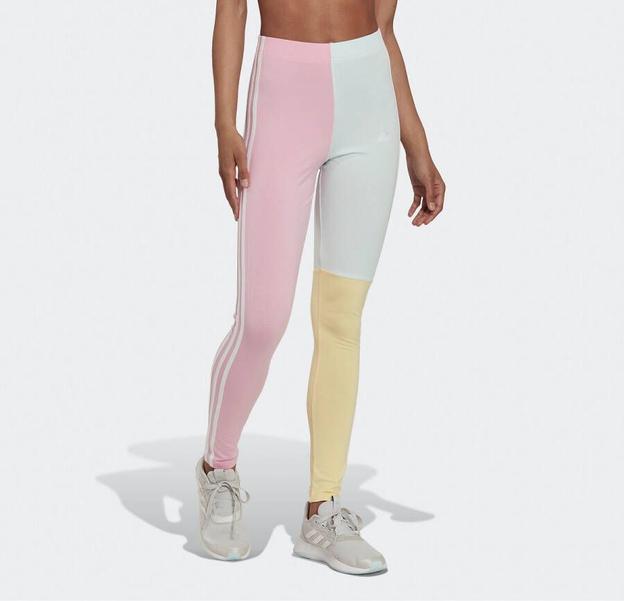Adidas Essentials 3 Stripes Colorblock Cotton Dames Leggings