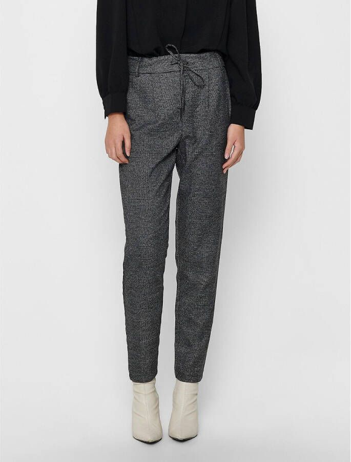 Only onlPOPTRASH Soft Check Pant Noos Black/Cloud dancer | Freewear Print