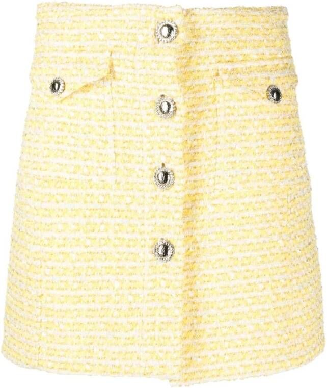 Alessandra Rich Women39 Clothing Skirts Yellow Ss23 , Geel, Dames