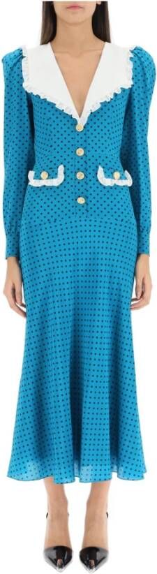 Alessandra Rich Maxi kleedjes Blauw Dames