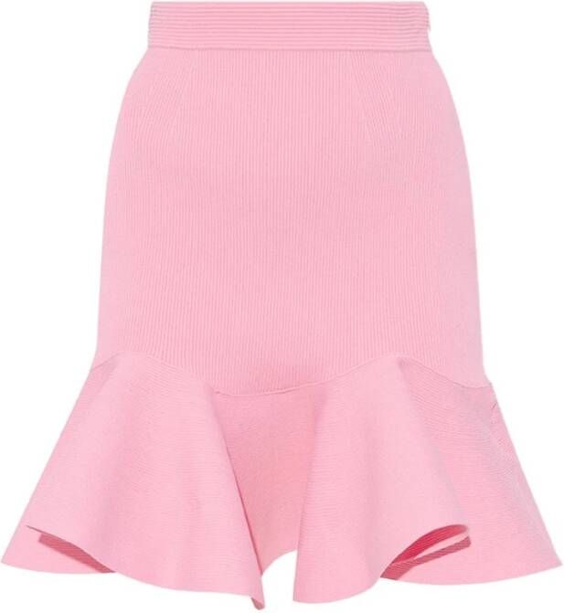 alexander mcqueen Skirt with ruffle , Roze, Dames