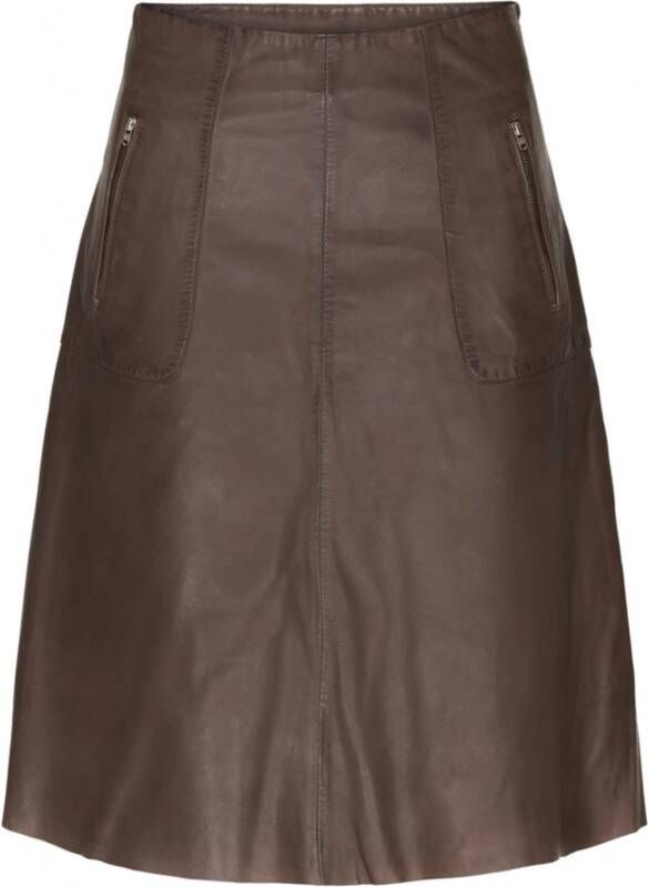 Btfcph Skirt With Zip Pockets Skind 1083M , Bruin, Dames