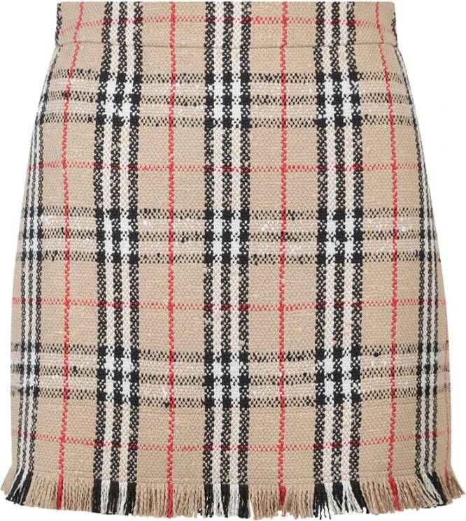 Burberry Women Clothing Skirts Beige Ss23 , Beige, Dames