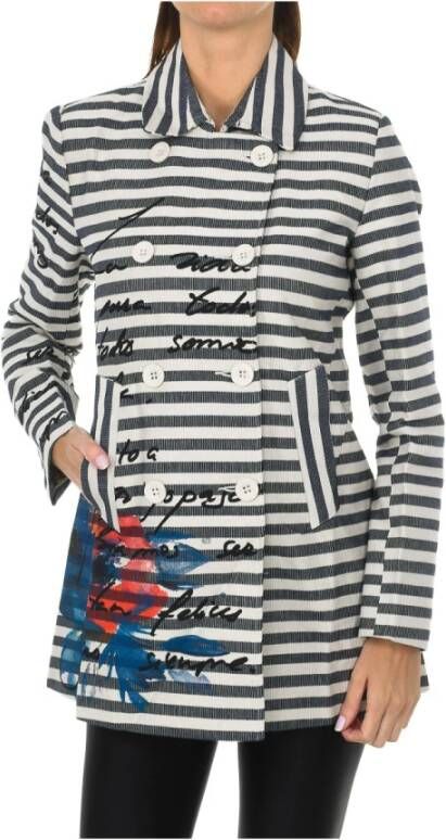 Desigual Trenchcoats & Mantels Blauw Dames