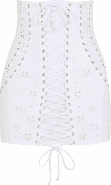Dolce & Gabbana Skirt with tie detail , Wit, Dames