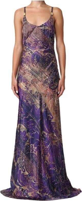 Just Cavalli Maxi kleedjes Paars Dames