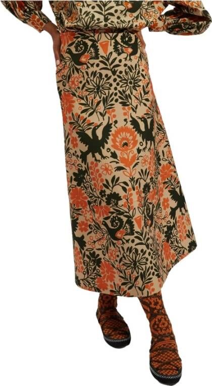 La DoubleJ A Long Skirt , Oranje, Dames