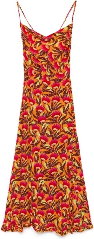 Maliparmi Maxi kleedjes Oranje Dames