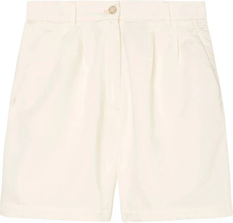 Marc O'Polo Shorts with an elasticated waistband , Wit, Dames