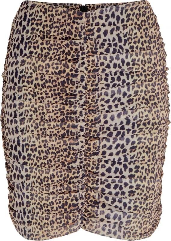 Notes Du Nord Bruine Minirok Fabiola Recyled Skirt