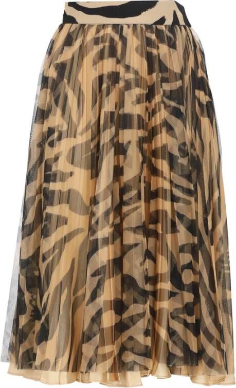 Off White Ronde hals gekweek , Beige, Dames