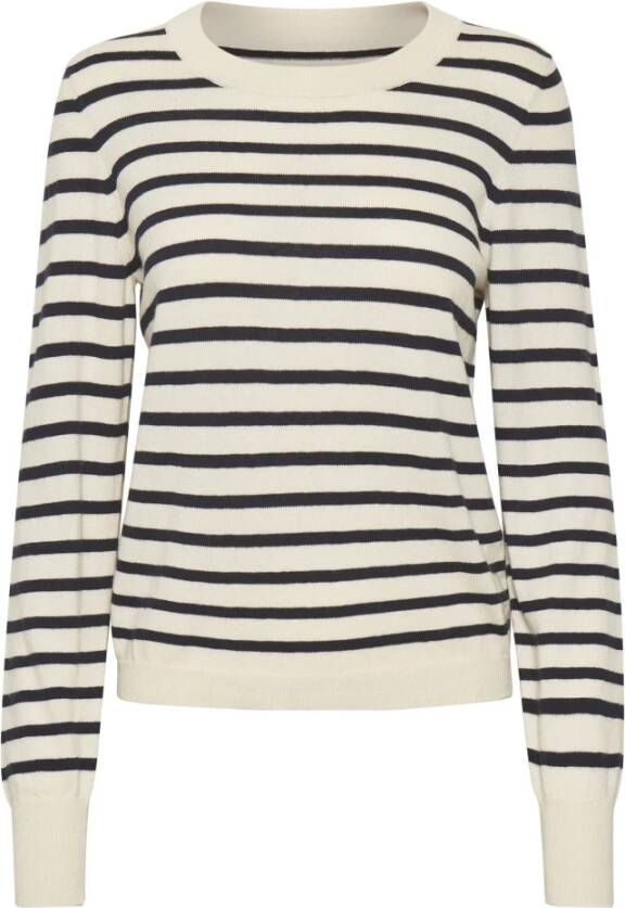 Part Two Knit GertiePW Pullover, Stripe / navy