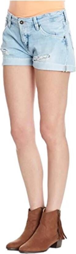 Pepe Jeans Denim shorts Blauw Dames