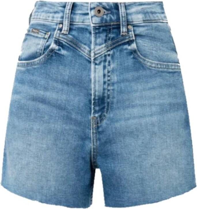 Pepe Jeans Denim shorts Blauw Dames