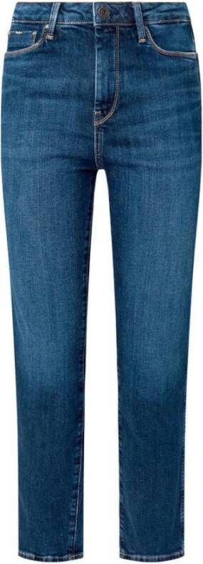 Pepe Jeans Straight Jeans Blauw Dames