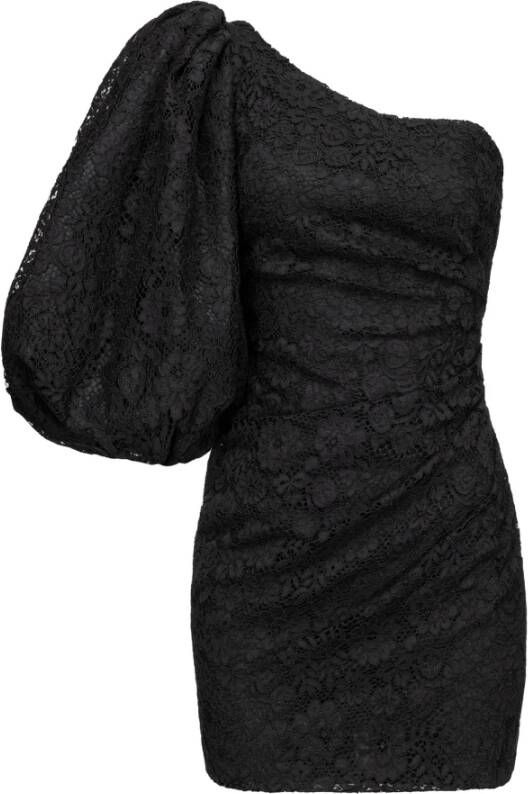 pinko Cedro 1 Abito Pizzo CON Frangia , Zwart, Dames