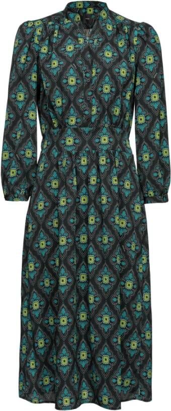 pinko Geometrische bloemenshirtjurk , Groen, Dames