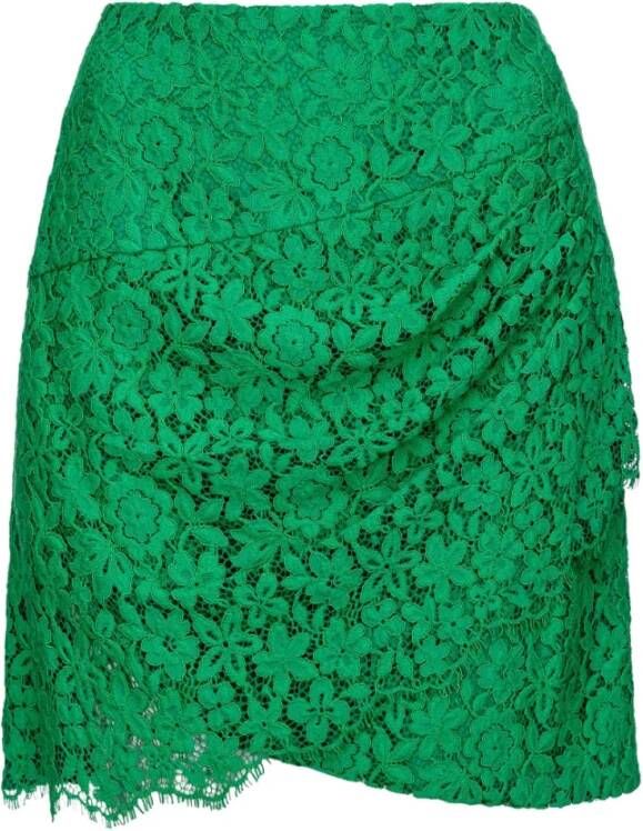 pinko Bloemen kanten minirok , Groen, Dames