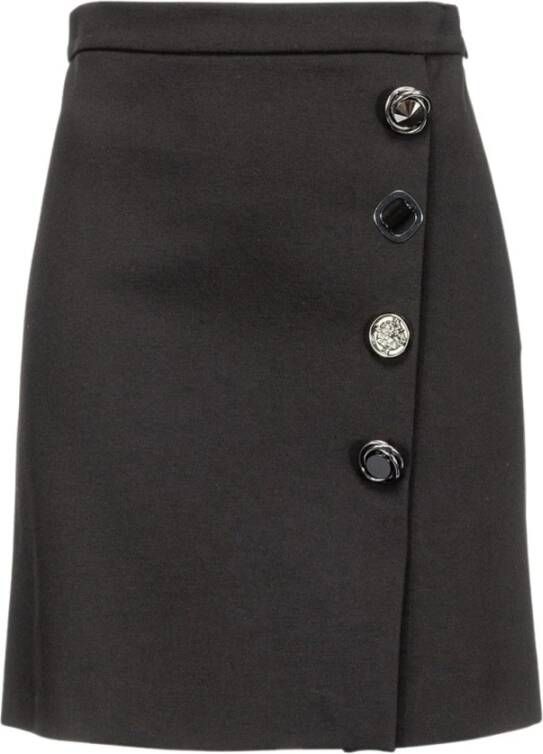 pinko Monsano Gonna Punto Stoffa , Zwart, Dames