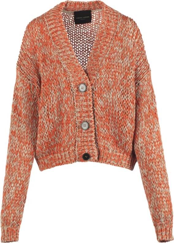 Roberto Collina RB L43010 Cardigan B , Oranje, Dames