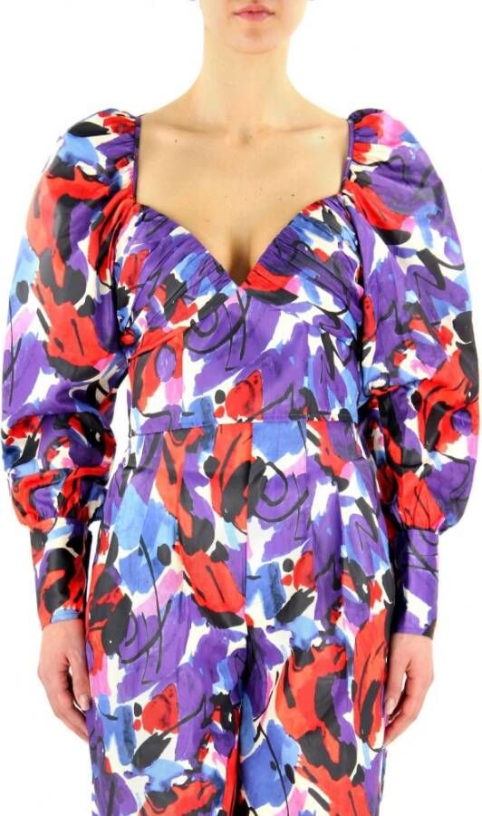 Rotate Birger Christensen Rt017 Printed Shirts , Paars, Dames