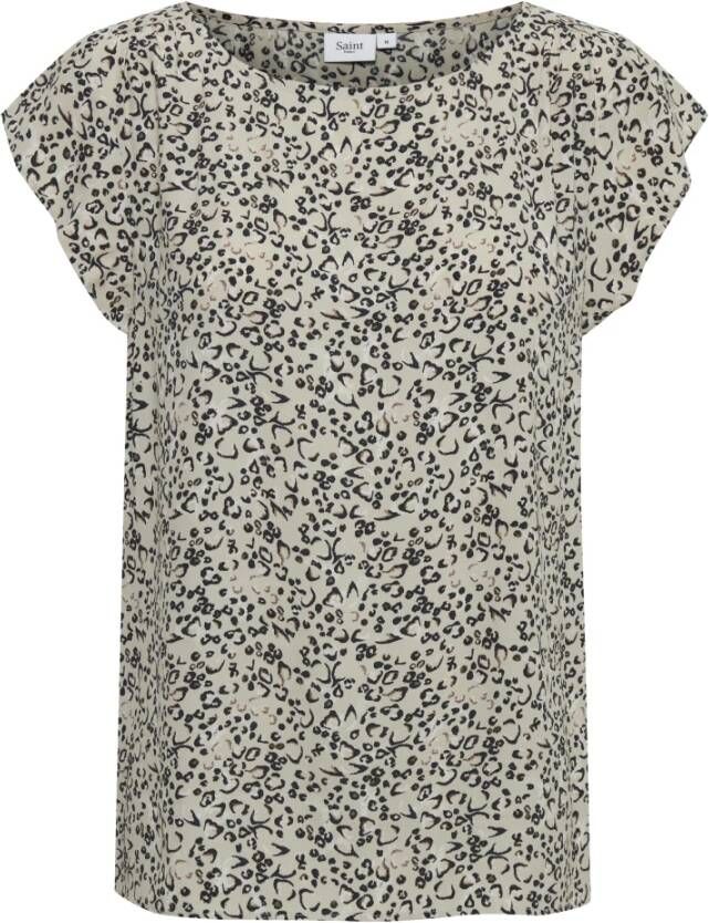 Saint Tropez AdeleSZ SS Blouse , Beige, Dames