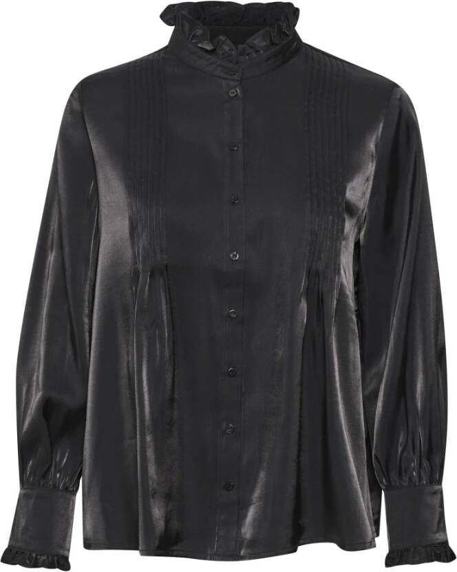 Saint Tropez Binasz blouse , Zwart, Dames