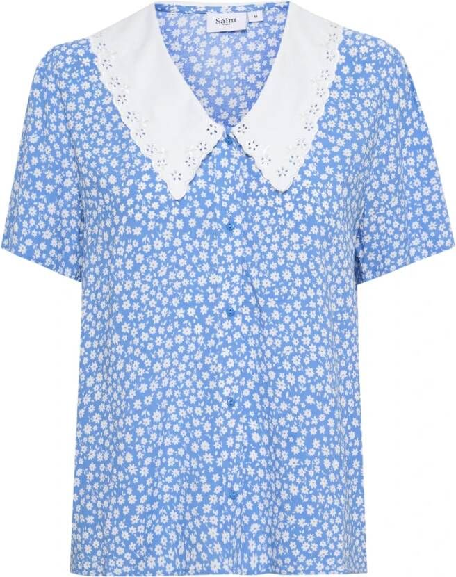 Saint Tropez Longsleeve shirts Blauw Dames