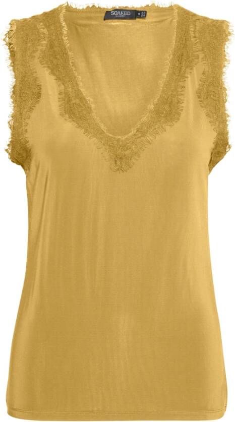 Soaked in Luxury Clara Tanktop , Geel, Dames