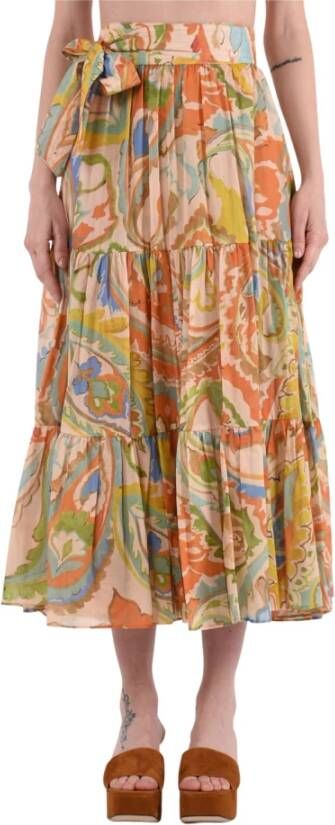 Twinset Midirokken Oranje unisex