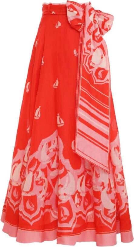 Zimmermann Maxi nederdel , Rood, Dames