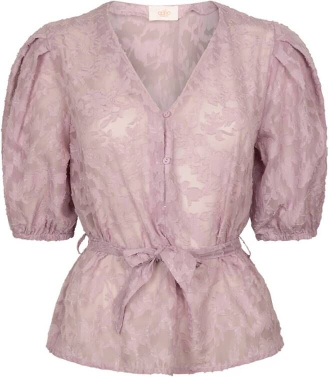 Aaiko Blouse korte mouw , Paars, Dames