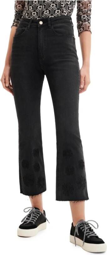 Desigual Straight Jeans Zwart Dames
