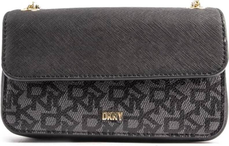 DKNY Ketting schouderhandtas , Zwart, Dames