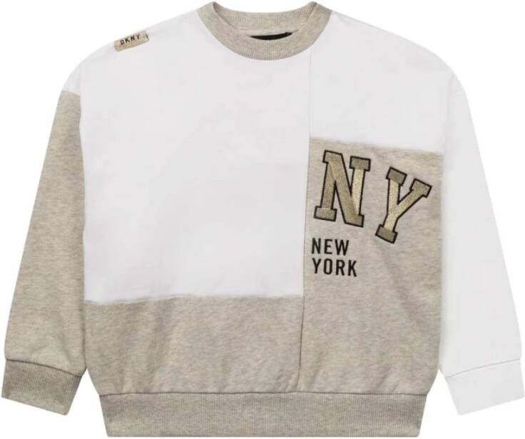 DKNY Ronde nek sweatshirt , Beige, Dames