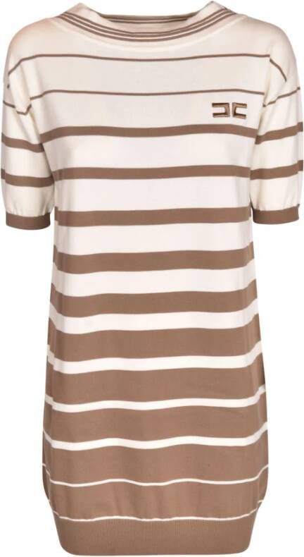 Elisabetta Franchi Dagjurk , Beige, Dames