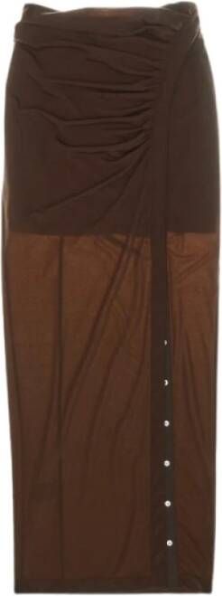 Helmut Lang Maxi kleedjes Bruin Dames