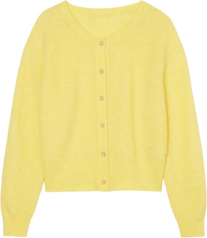 Marc O'Polo Cosy cropped cardigan , Geel, Dames