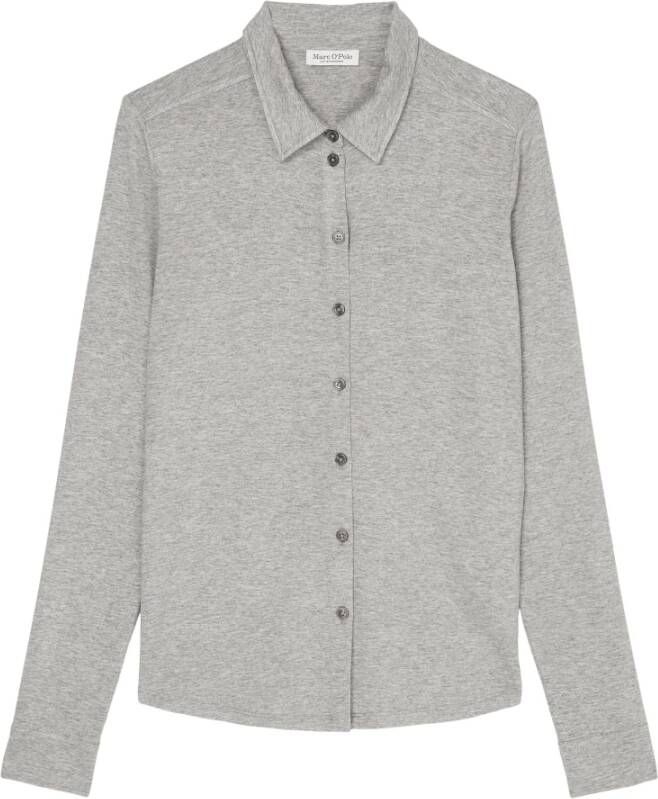 Marc O'Polo Jersey Blouse, regelmatige pasvorm , Grijs, Dames