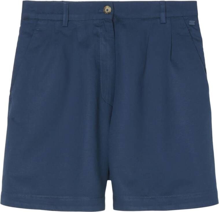 Marc O'Polo Shorts with an elasticated waistband , Blauw, Dames