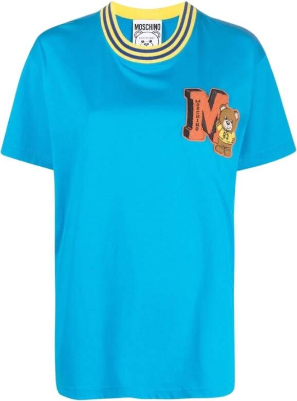 Moschino T shirts Blauw Dames